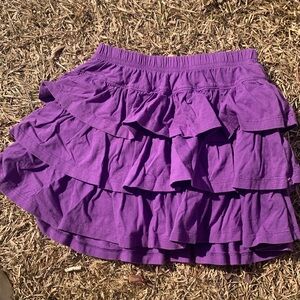 Purple ruffle skirt